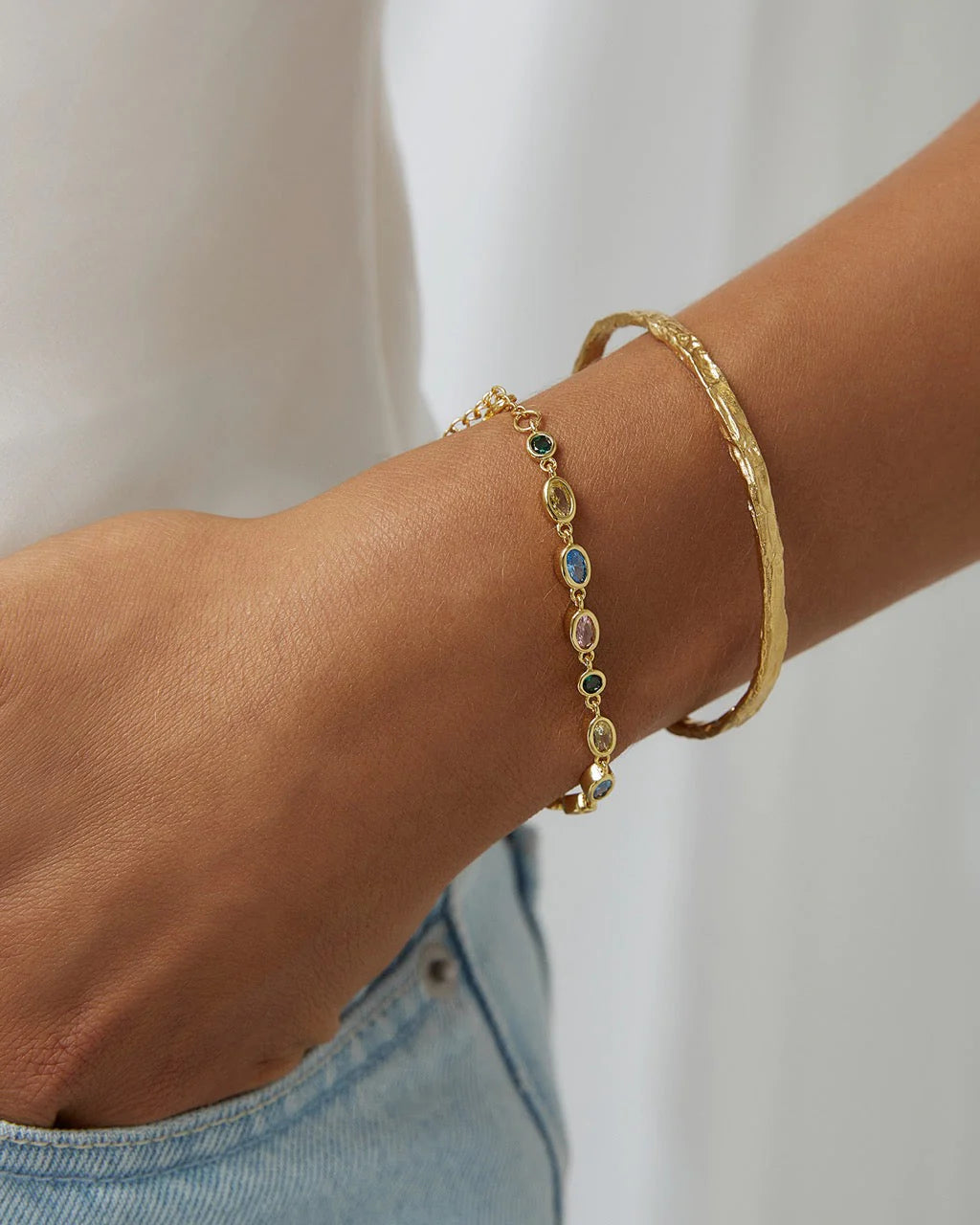 Isadora Gold Bracelet (Multi) by Arms of Eve