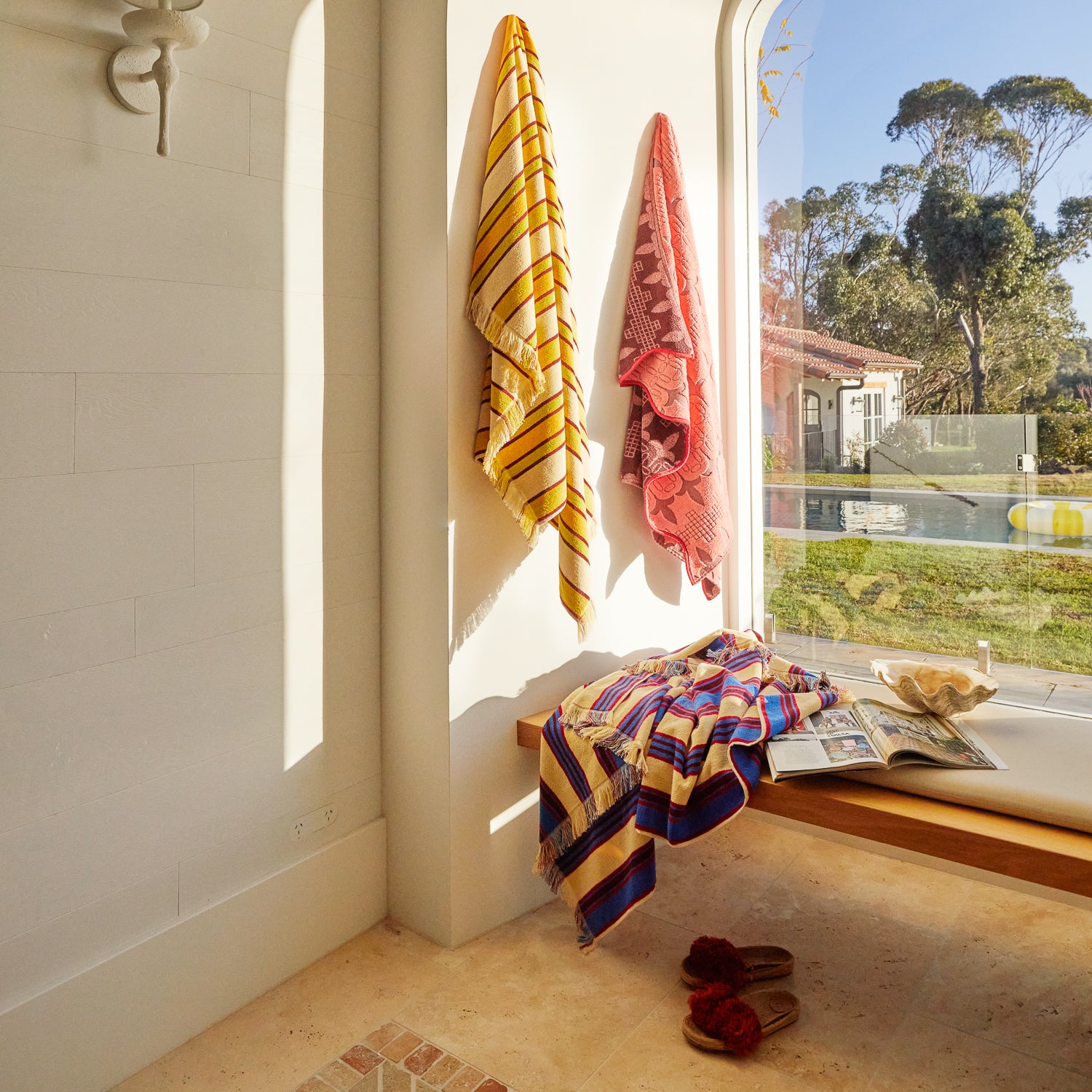 Selene Bath/Beach Towel (Azure) by Sage & Clare