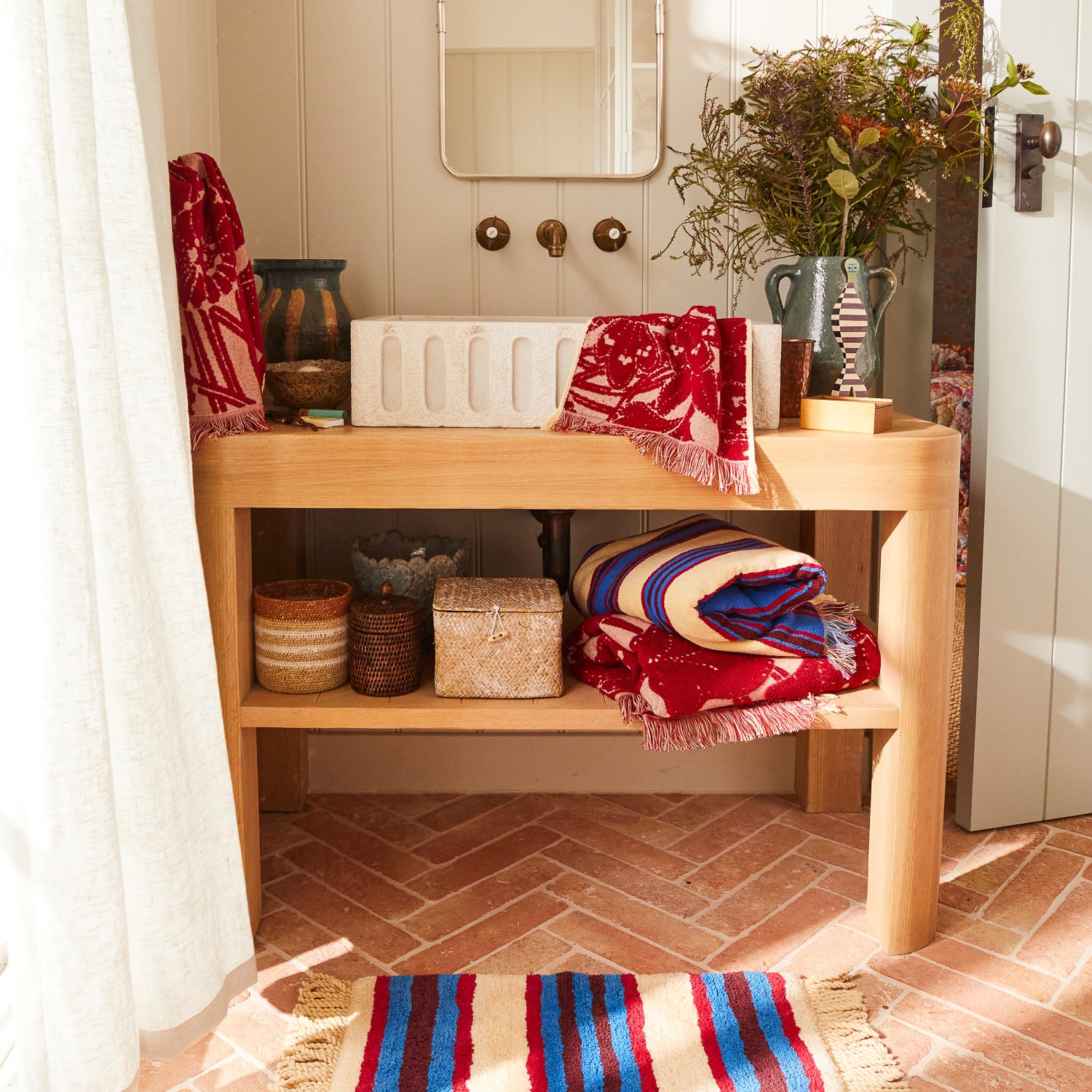 Selene Bath/Beach Towel (Azure) by Sage & Clare