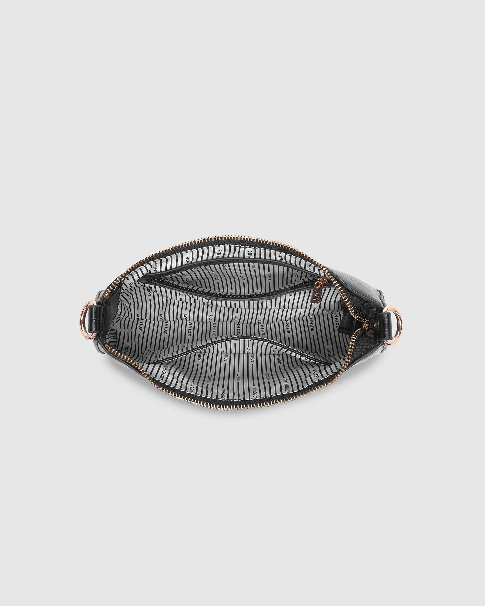 Jacqueline Shoulder Bag (Black Patent) by Louenhide