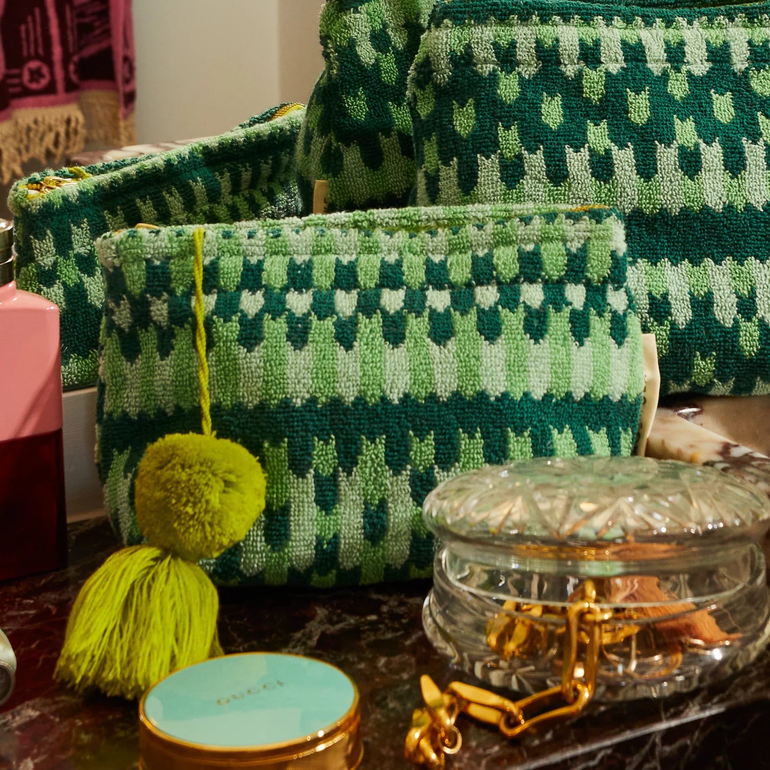 Arlette Terry Pouch - Jade by Sage & Clare