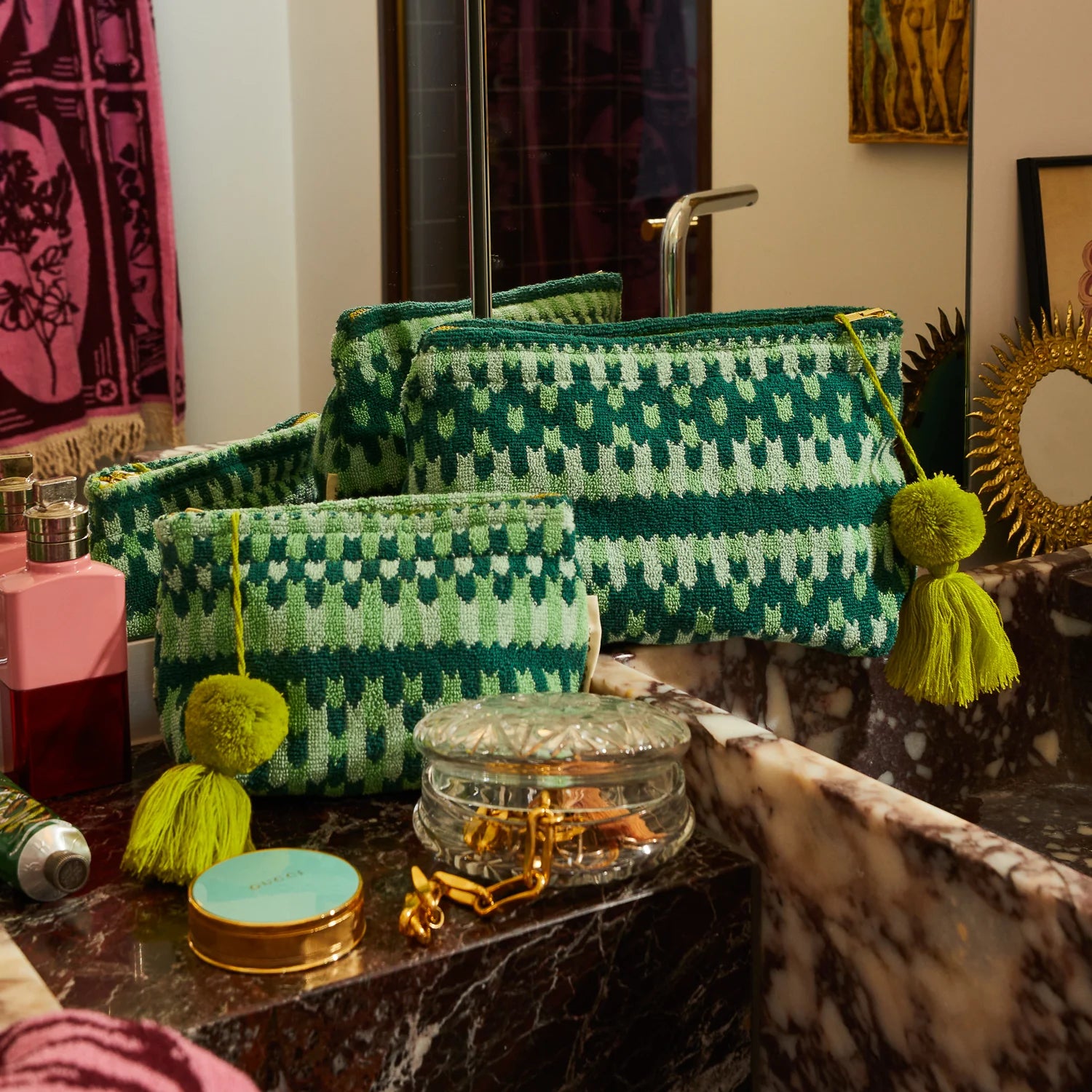 Arlette Terry Pouch - Jade by Sage & Clare