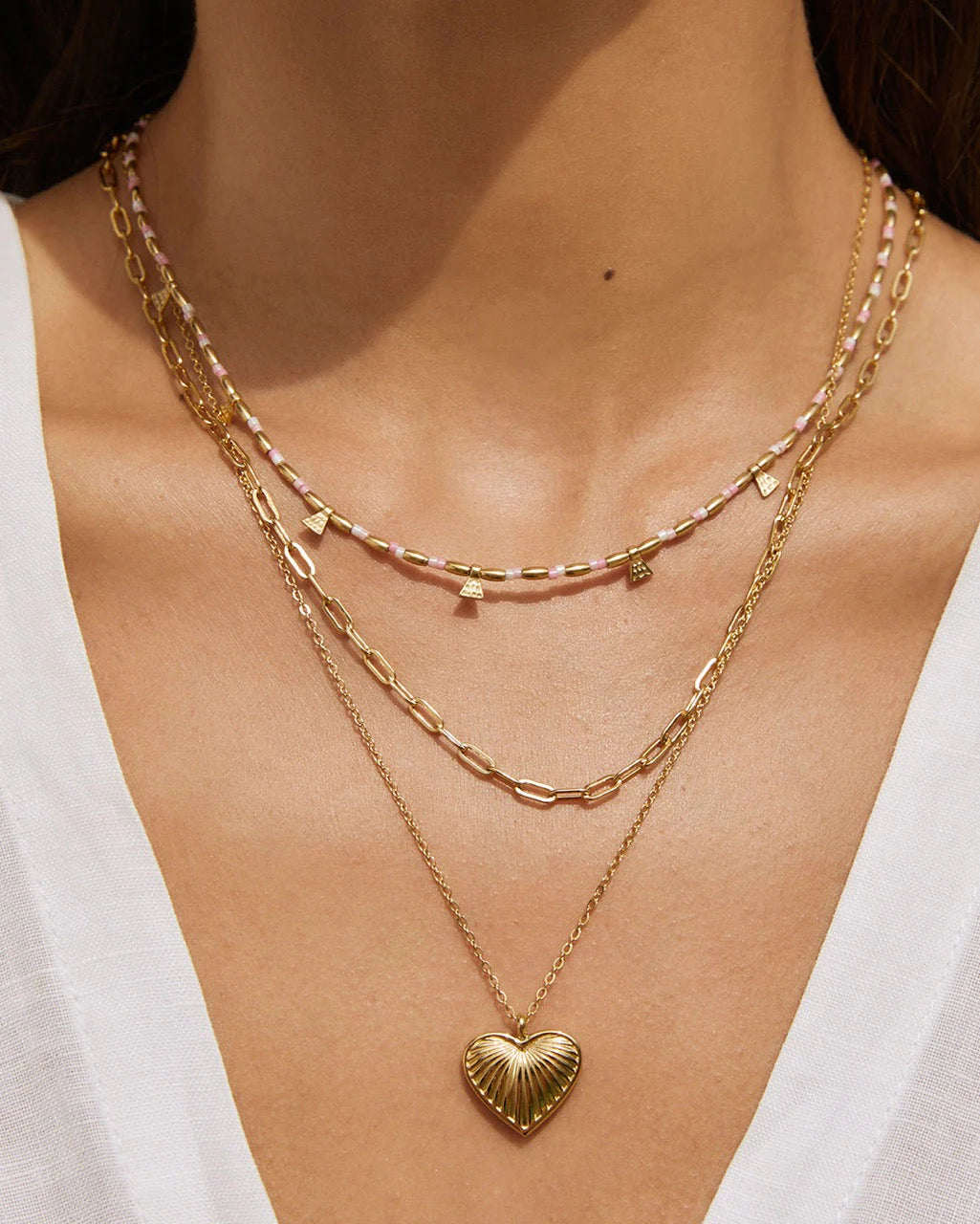 Natalia Gold Necklace (Peony) by Arms of Eve
