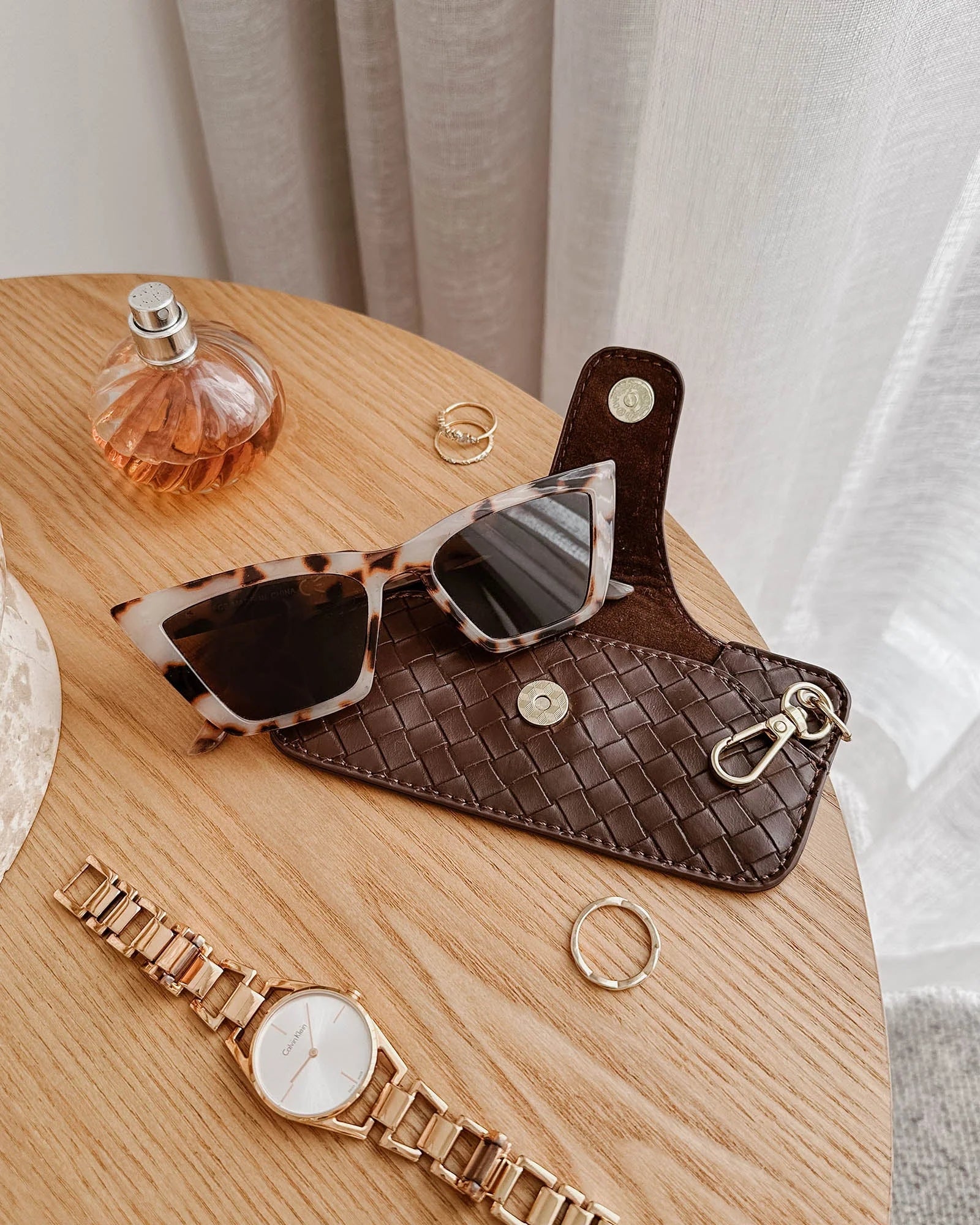 Skittle Sunglasses Case (Woven Chocolate) by Louenhide