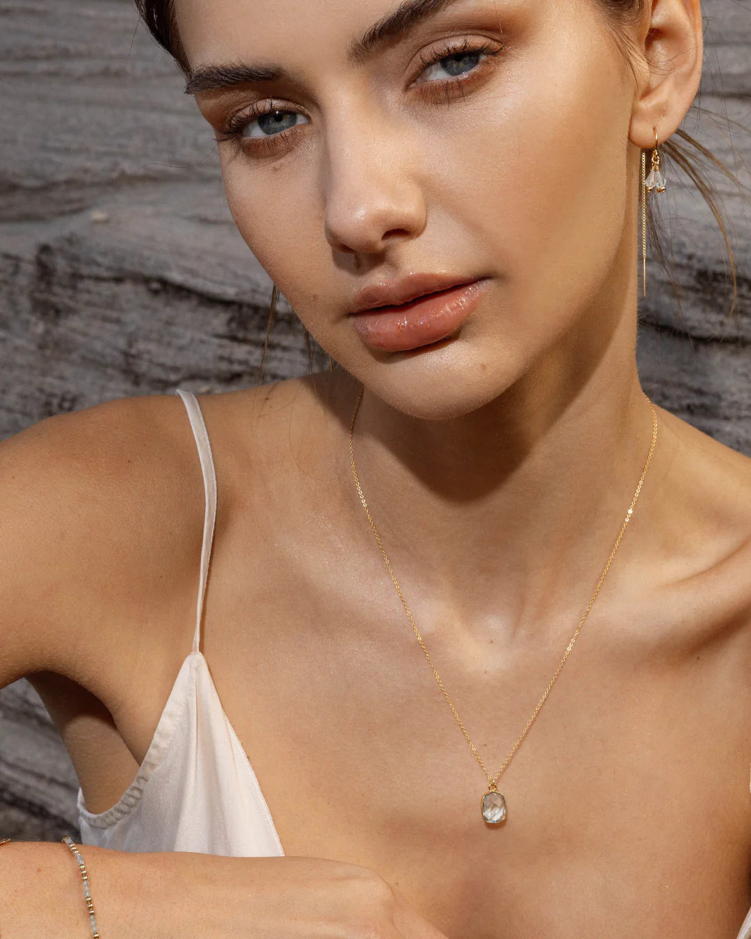 Skyla Necklace - Blue Topaz (by Corali)