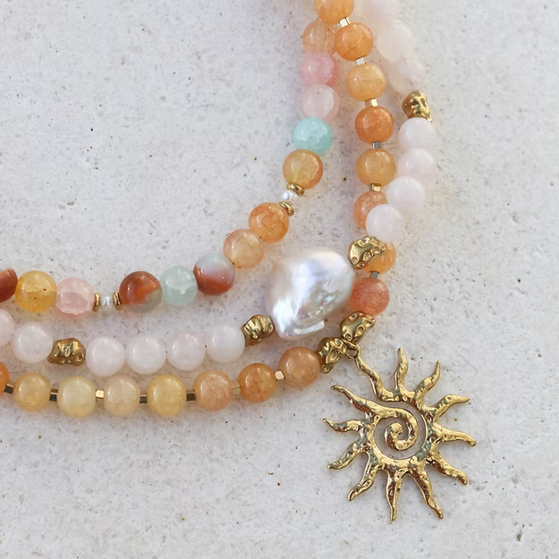 Cotton Candy Beaded Necklace by Sea Soul