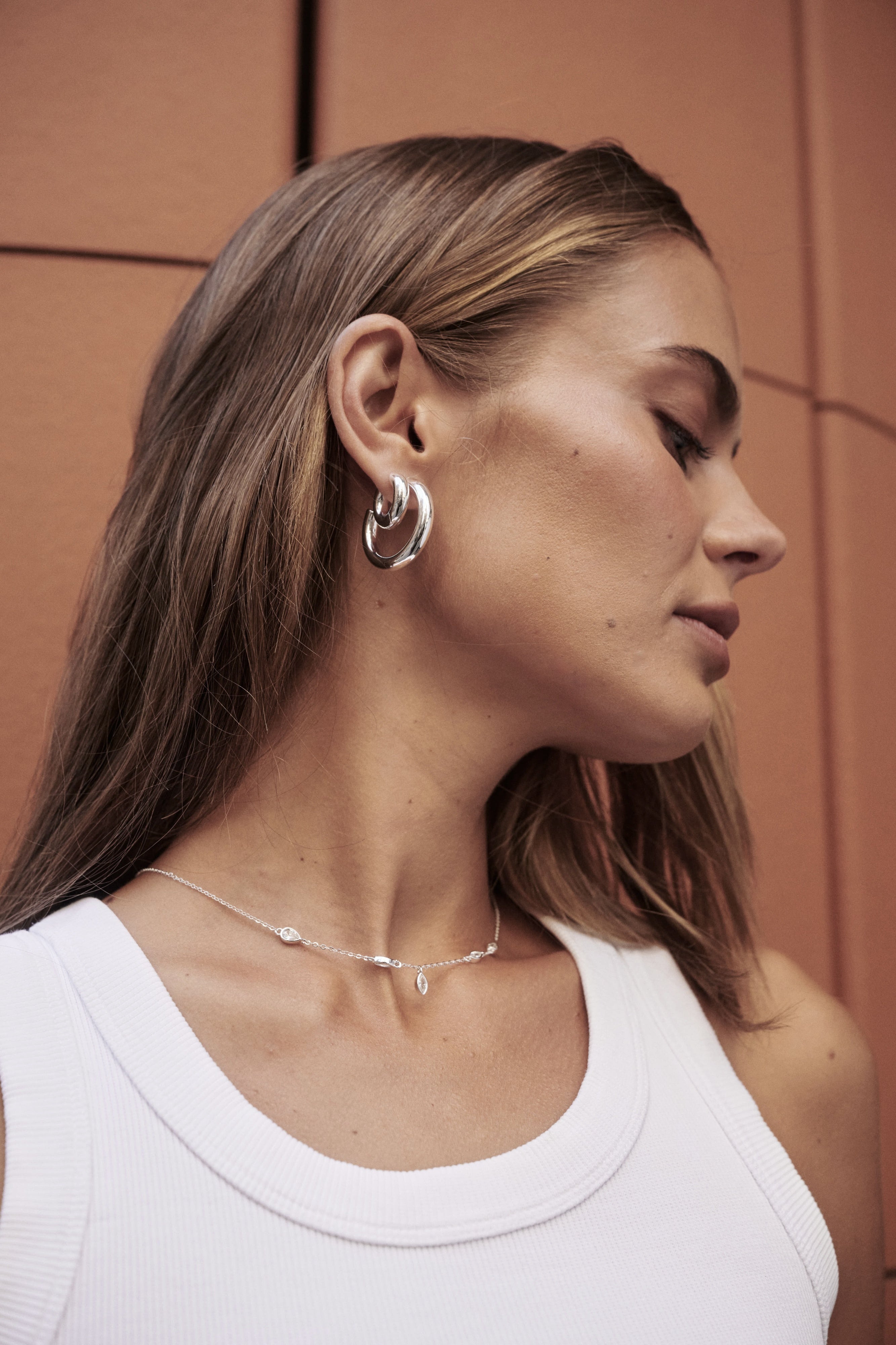 Lina Hoop Small by Zafino - Gold or Silver
