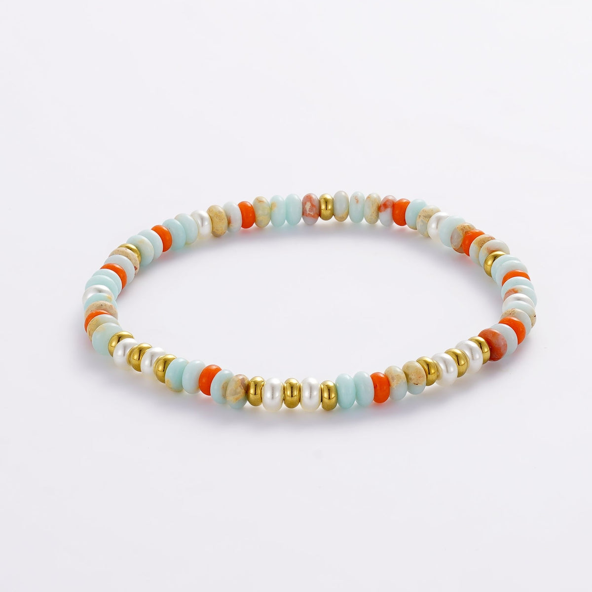 Bea Bracelet (Teal/Orange) by Zafino
