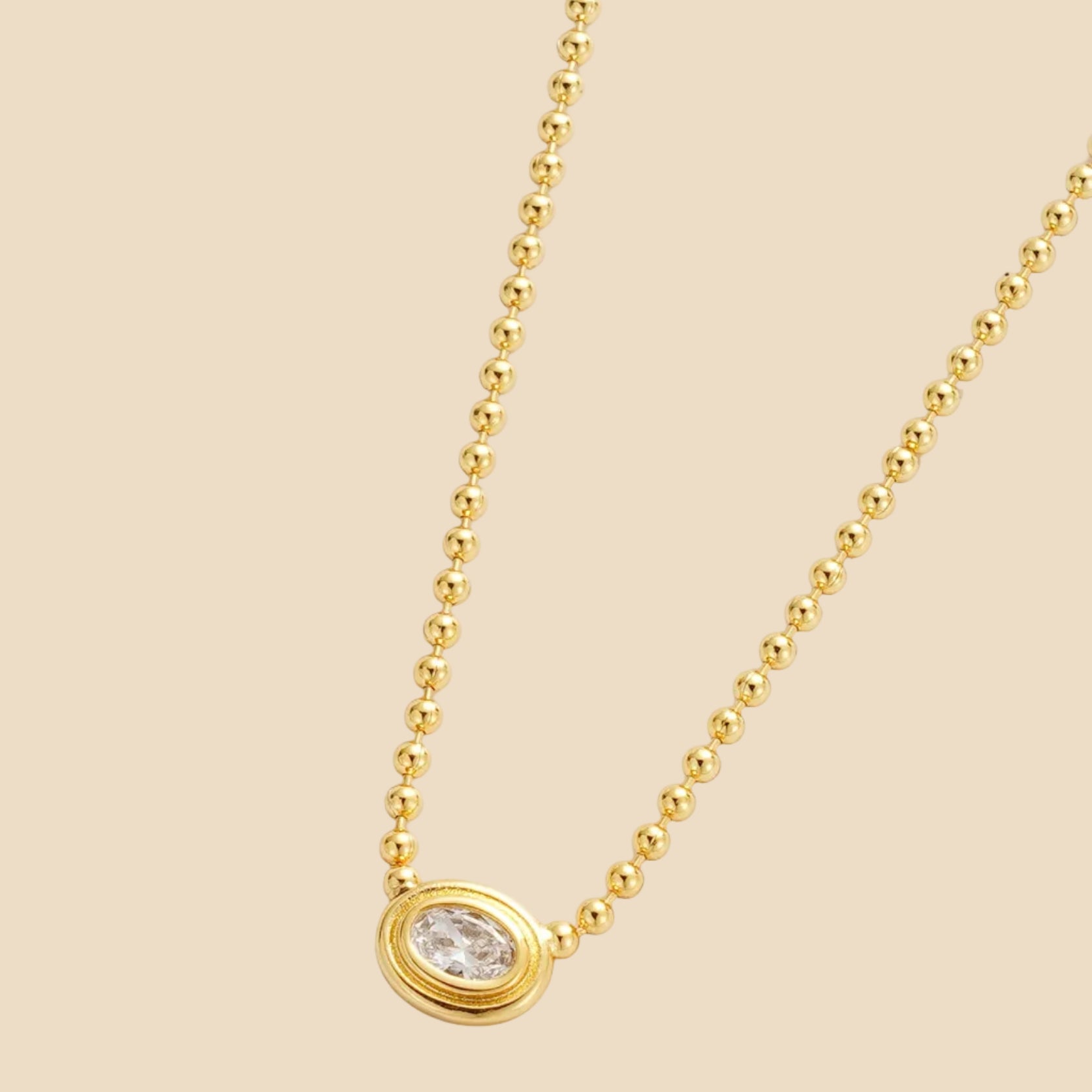 Zoe Necklace (Gold) by Zafino
