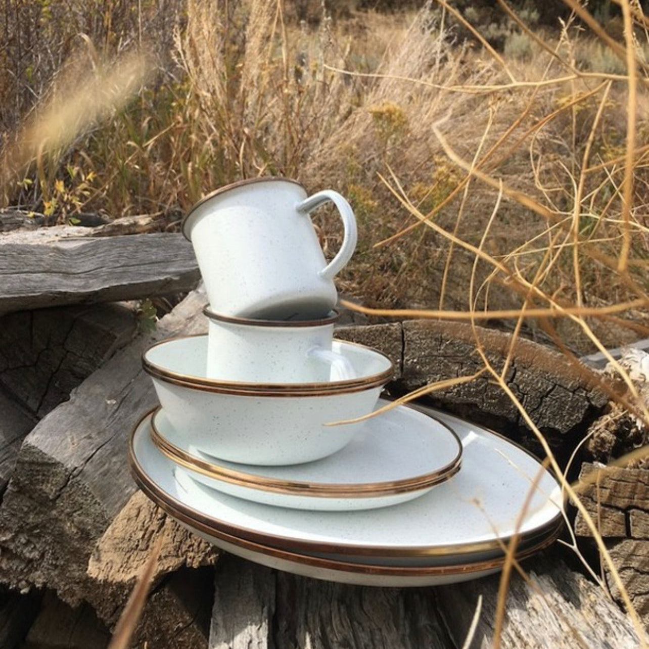Barebones Enamel Deep Plate (set 2)