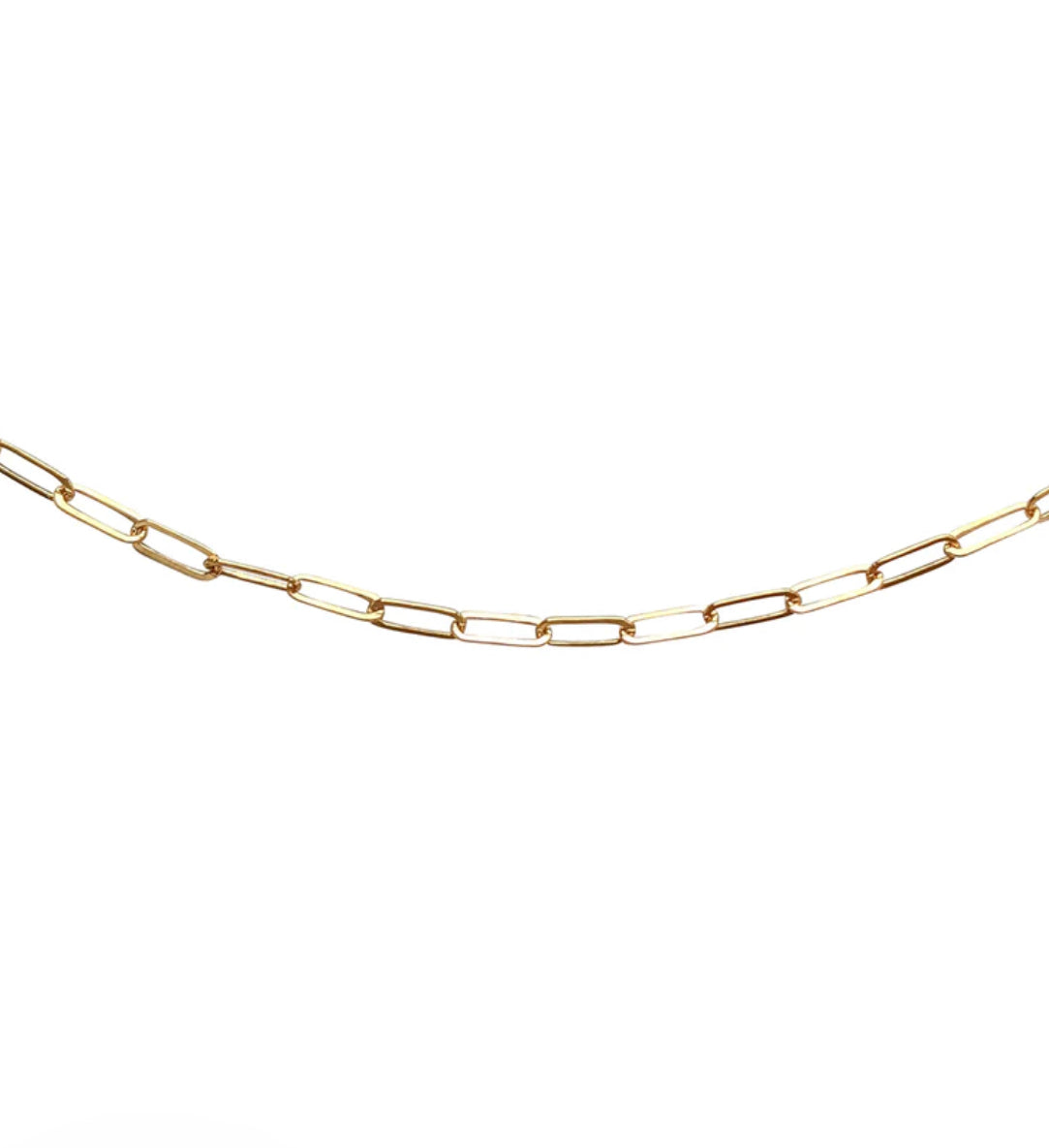 Paperclip Chain Necklace 14k Gold Filled Drift Trading Co
