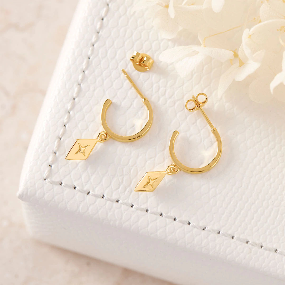 Celestial Diamond Gold Hoop