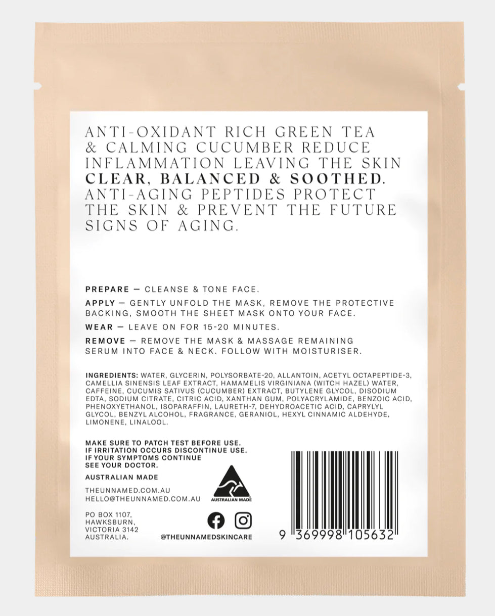 The Unnamed Clarifying & Soothing Sheet Mask