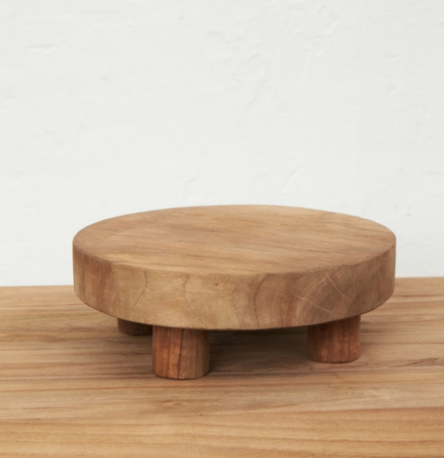 Eka Teak Footed Tray - Medium