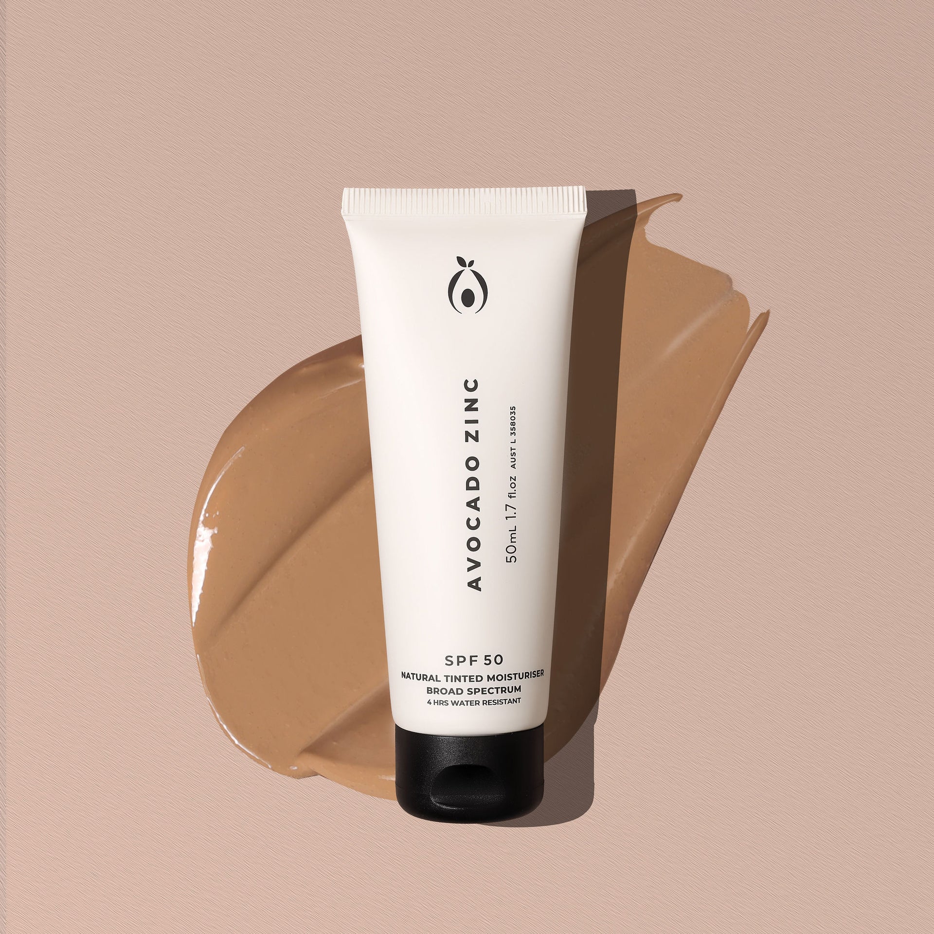 Avocado Zinc SPF 50 Natural Tinted Moisturiser