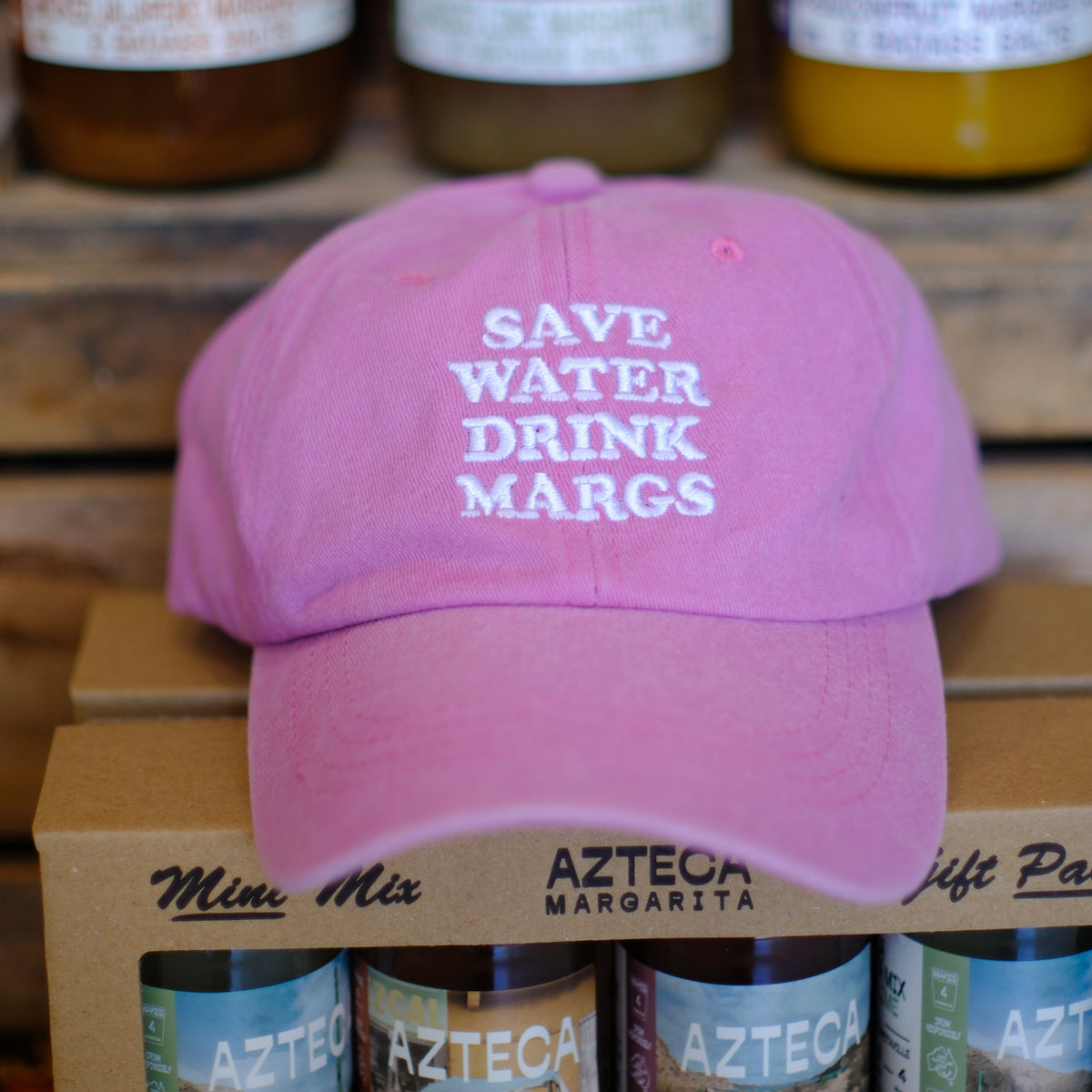 'Save Water Drink Margs' - Vintage Wash Pink Cap