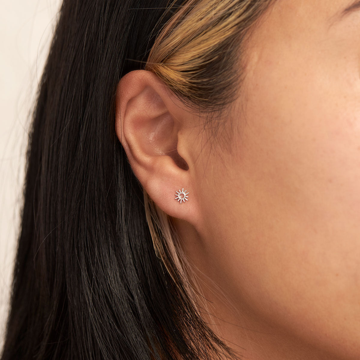 Dainty Open Sunshine Studs - Gold or Silver