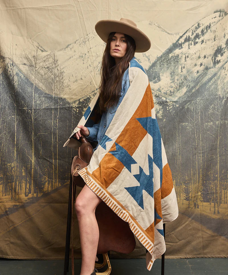 Rocky Mountain Towel | Natural Blue - Pony Rider