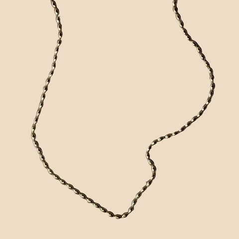 Oval Ball Chain Necklace by Luna & Mac