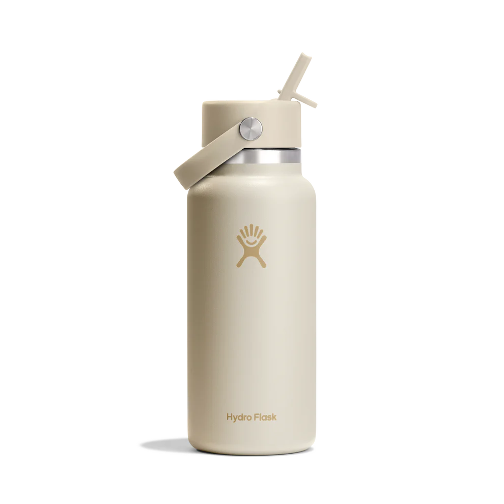 Hydroflask 946ml Wide Mouth with Flex Straw Cap - Coconut