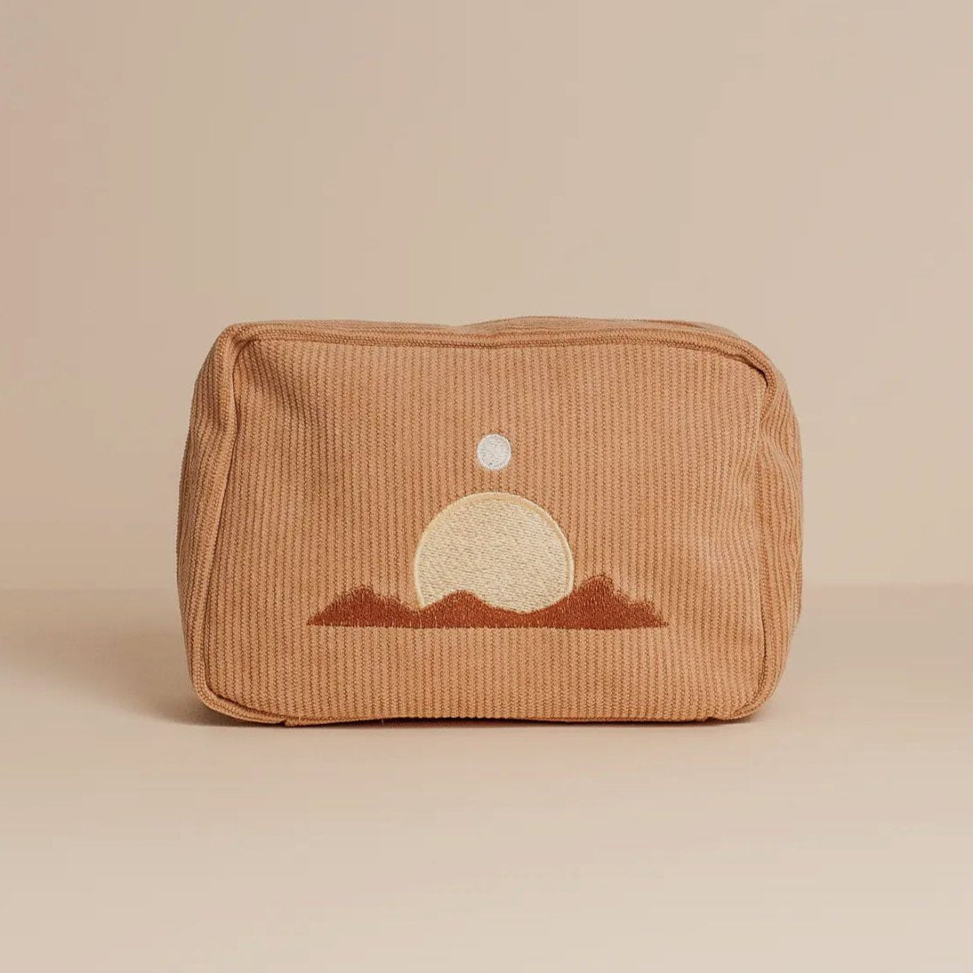 Corduroy Makeup Bag (Sand) by Cai & Jo