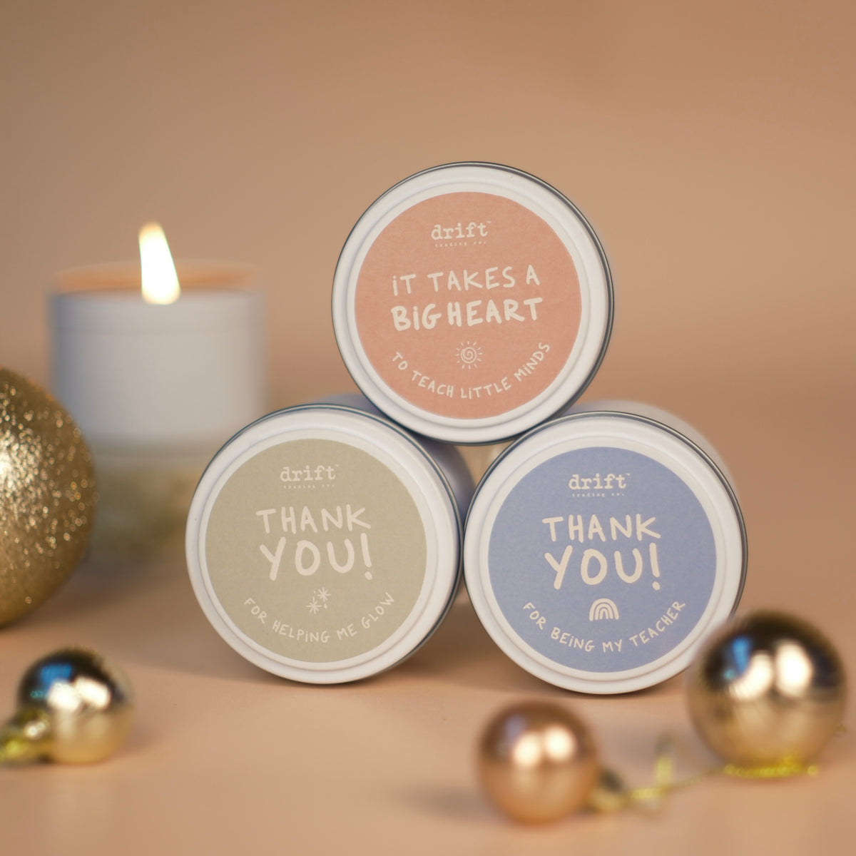 TEACHER CANDLES - Travel Tin Candles