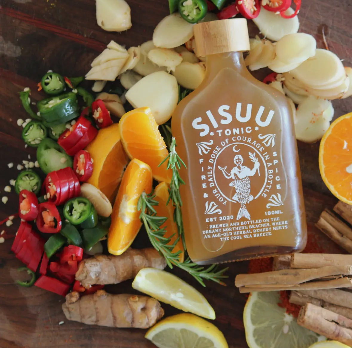 Sisuu Fire & Spice Tonic - 180ml Bottle