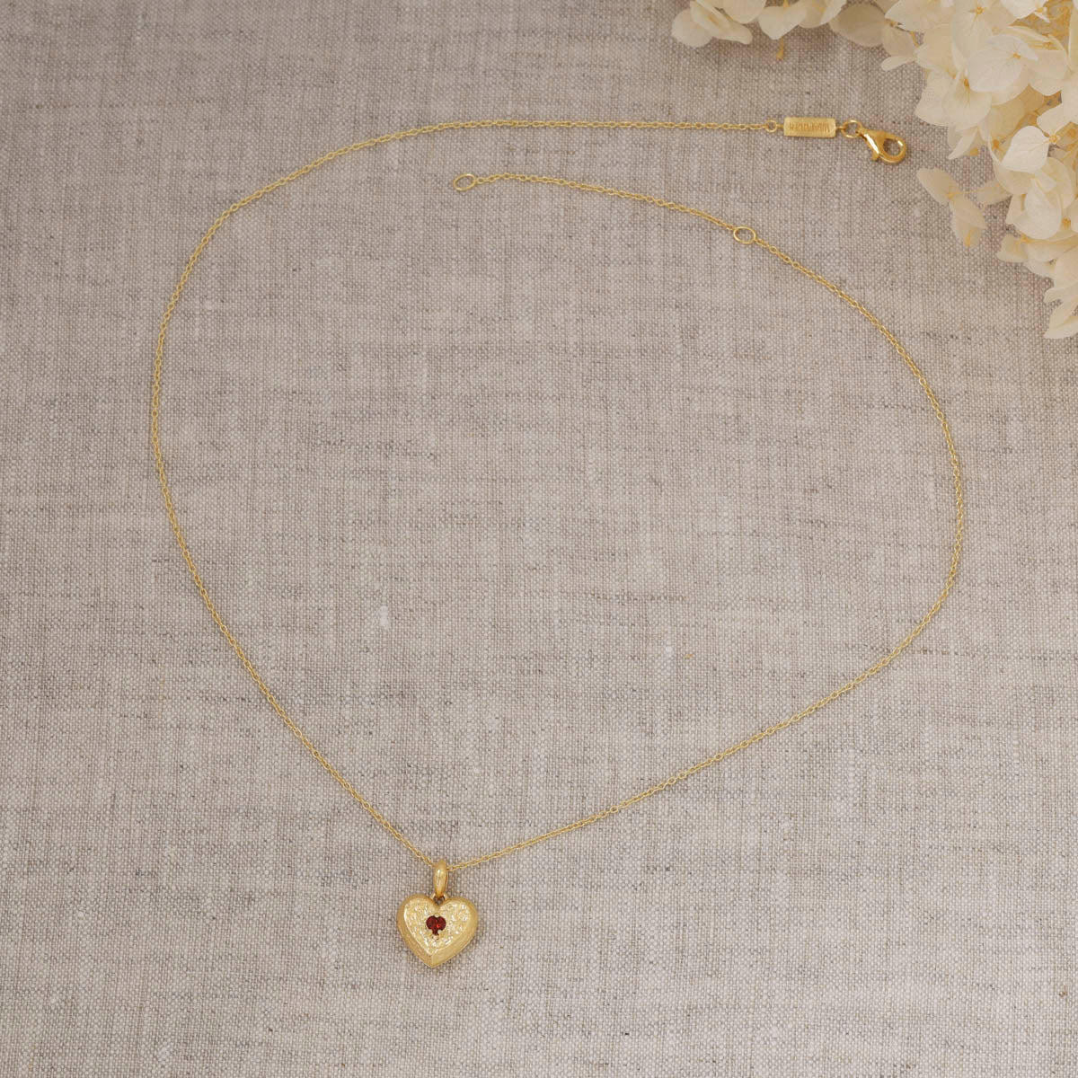 Eternal Love Garnet Locket (Gold) by Midsummer Star