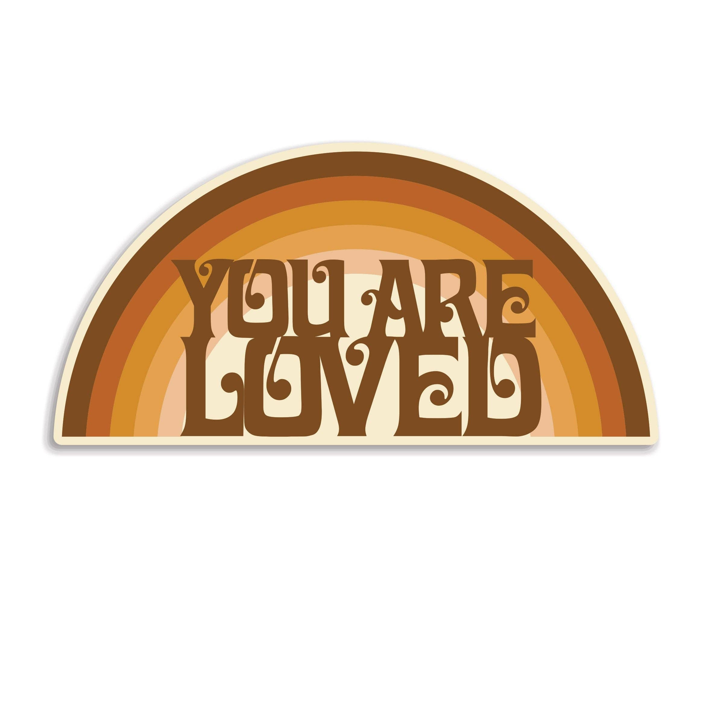 You Are Loved Rainbow Waterproof vinyl Sticker