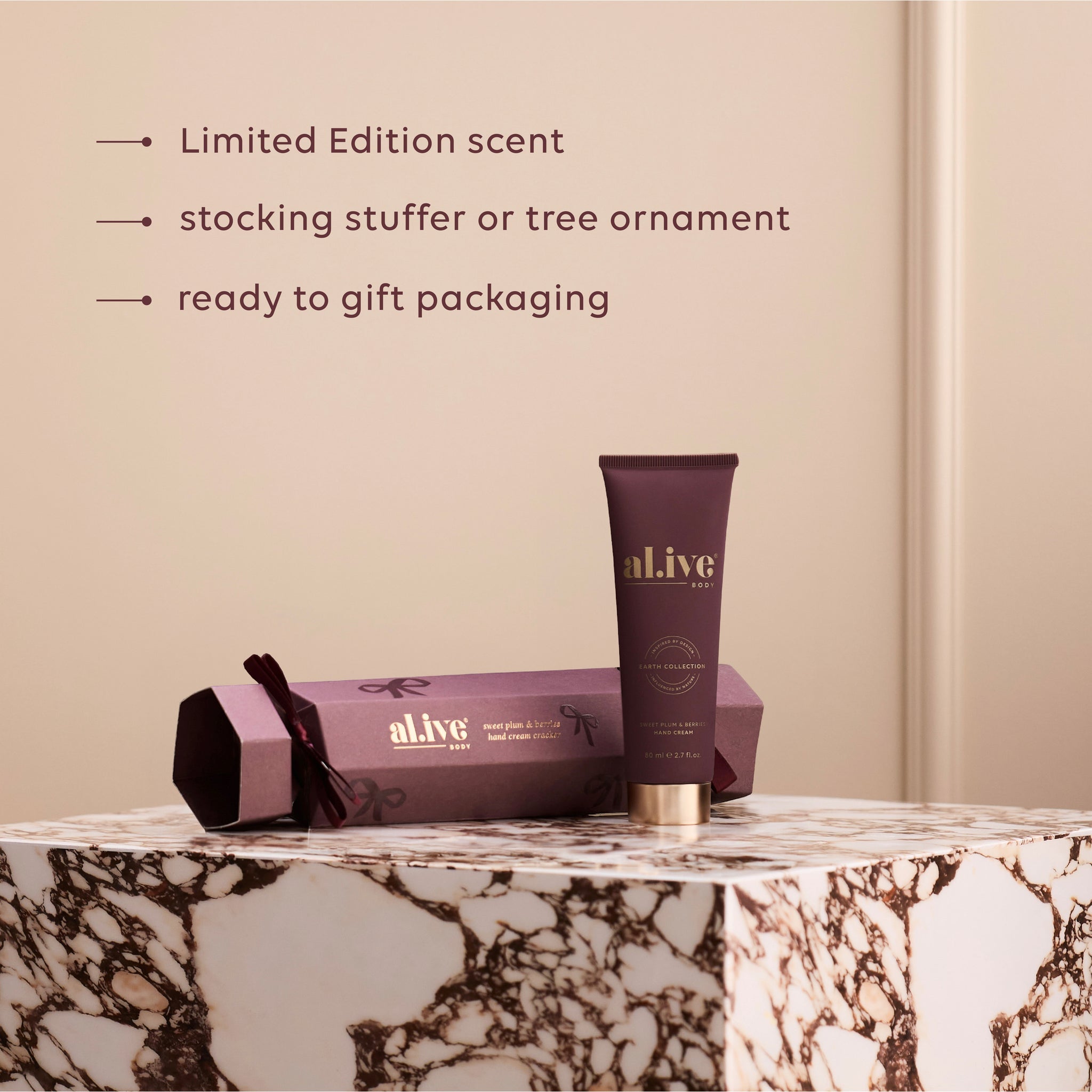 Alive Hand Cream Cracker - Sweet Plum & Berries