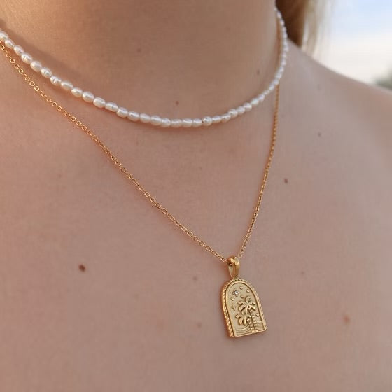 Freshwater Pearl Necklace (Gold) by Sea Soul