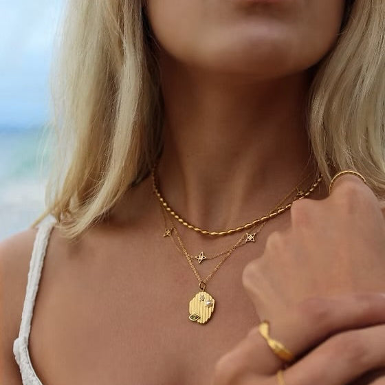 Oval Ball Chain Necklace by Luna & Mac