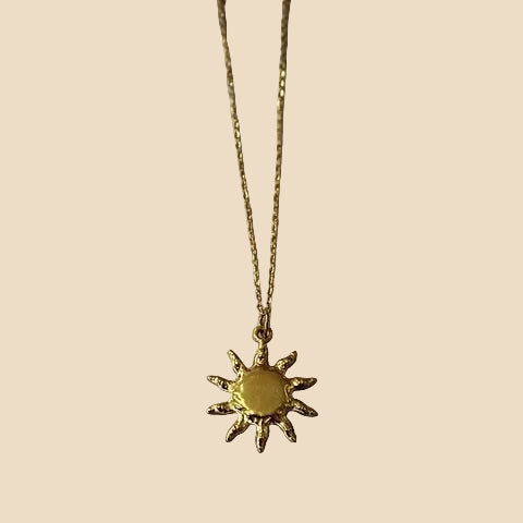 Curly Sun Pendant Necklace by Luna & Mac