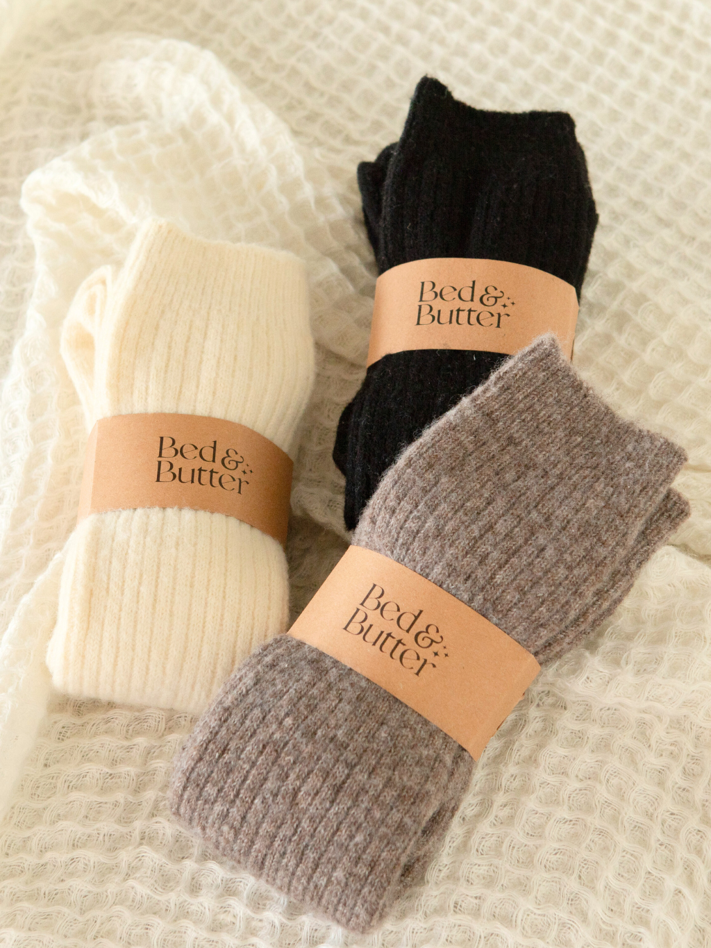 The Comfiest Socks by Bed & Butter - Light Choccy: S/M