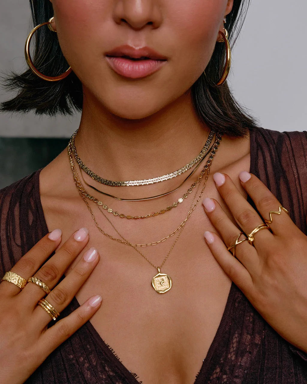 Atlas Gold Necklace by Arms of Eve