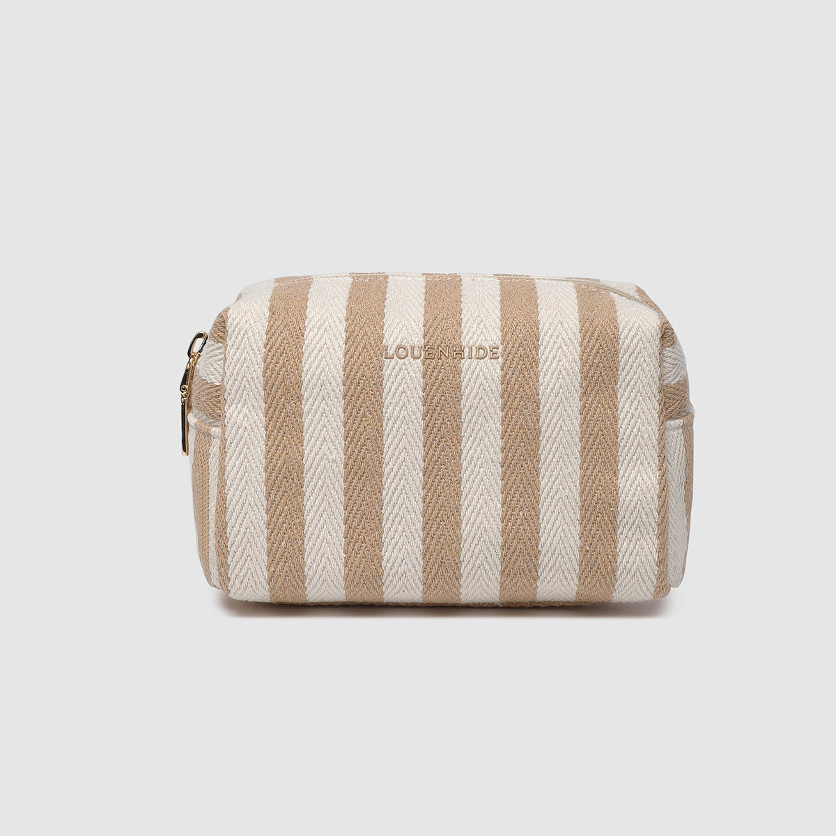 Addi Pouch (Beige Stripe) by Louenhide