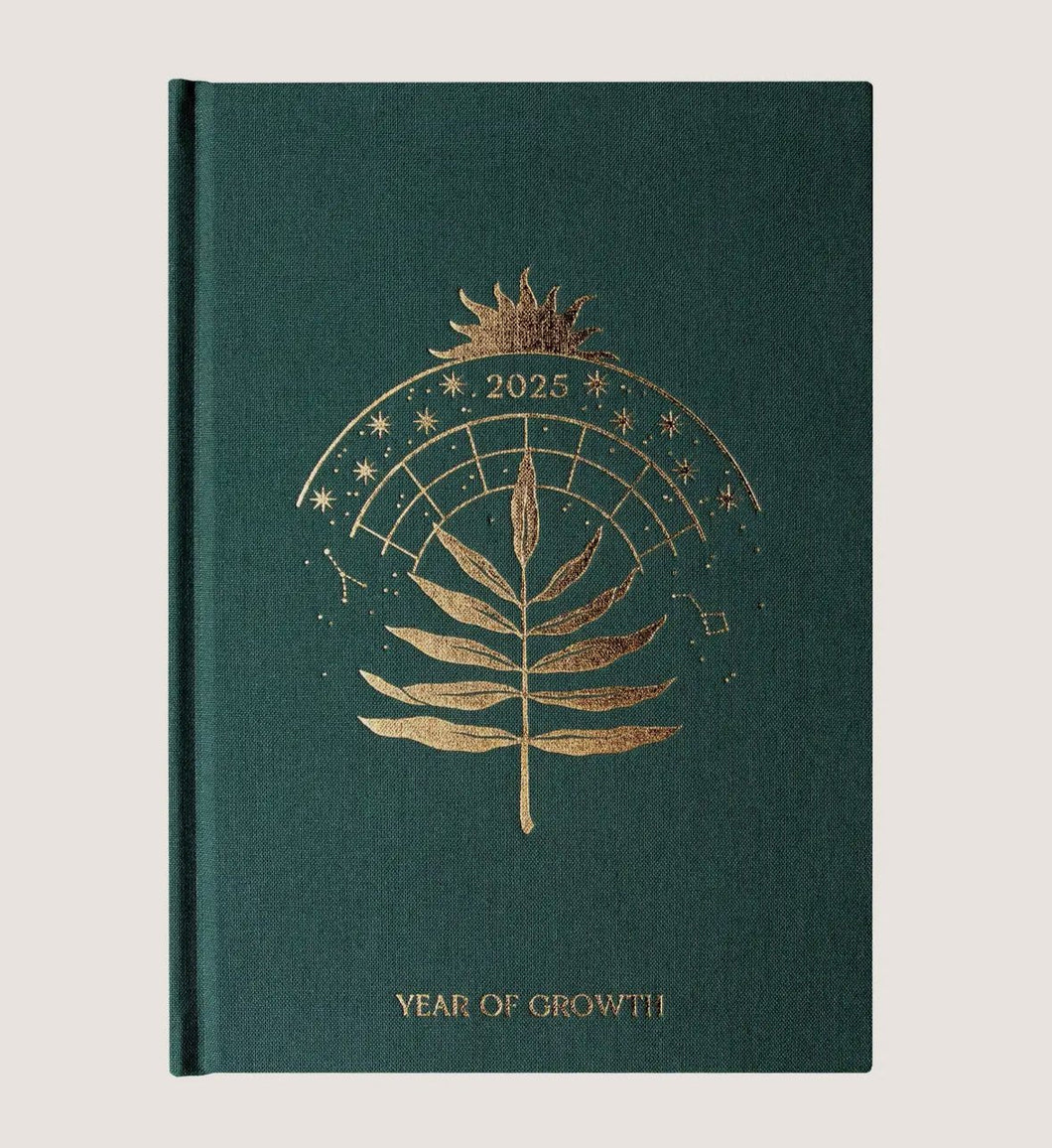 2025 Year of Growth Diary by Dreamy Moons - Forest Green