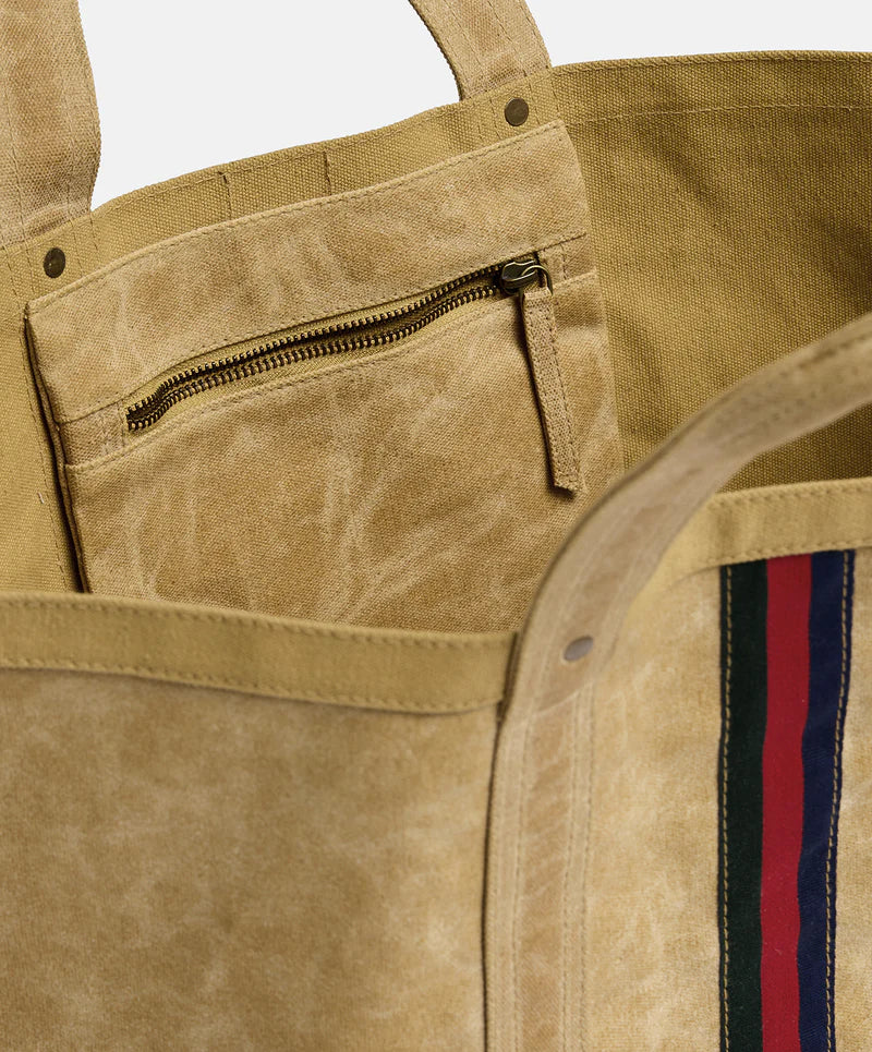 Escapee Large Canvas Tote Bag | Golden Tan - Pony Rider