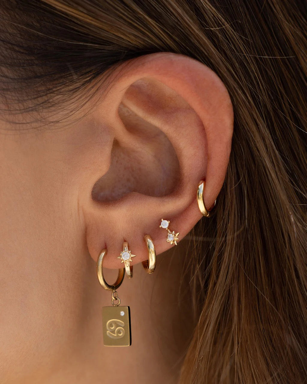 Bonnie Gold Stud Earrings  by Arms of Eve