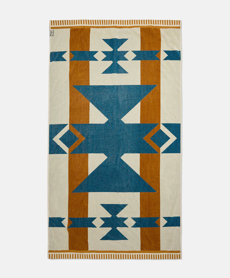 Rocky Mountain Towel | Natural Blue - Pony Rider