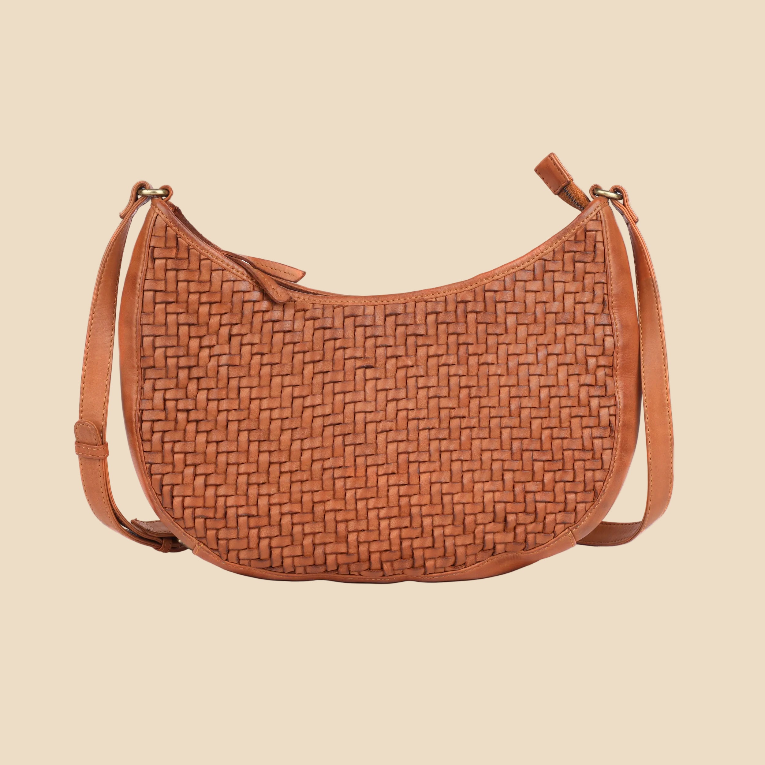 Ballarat Woven Leather Bag - Tan