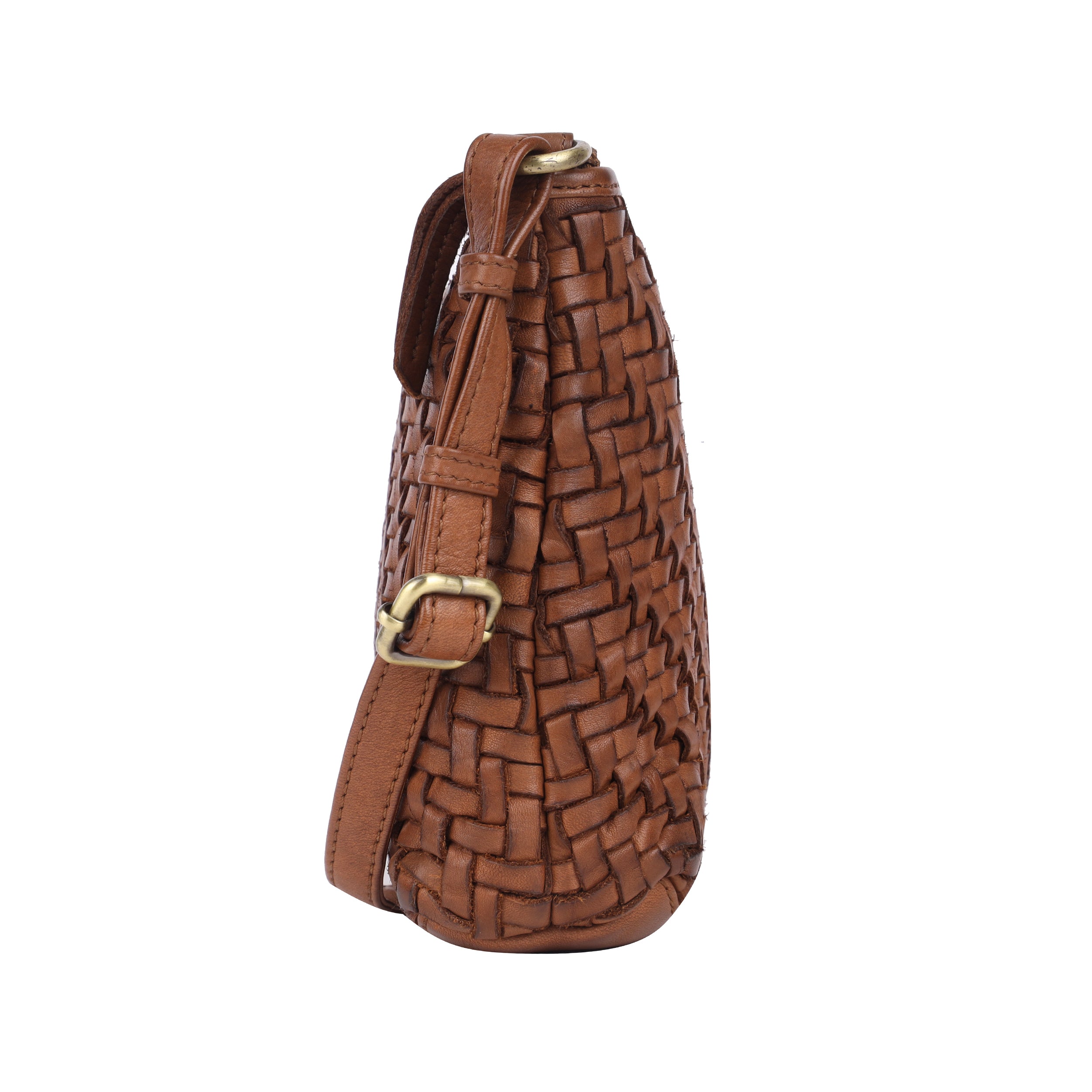 Bendigo Woven Leather Bag - Oak