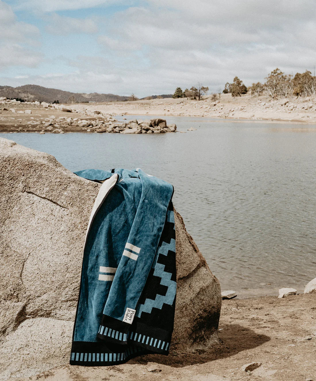 Down River Beach Towel | Cobalt Blue - Pony Rider