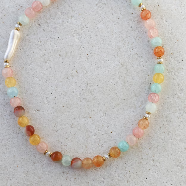 Cotton Candy Beaded Necklace by Sea Soul