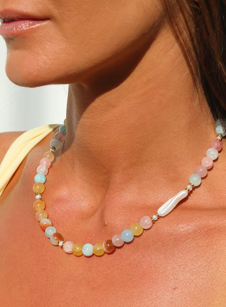Cotton Candy Beaded Necklace by Sea Soul