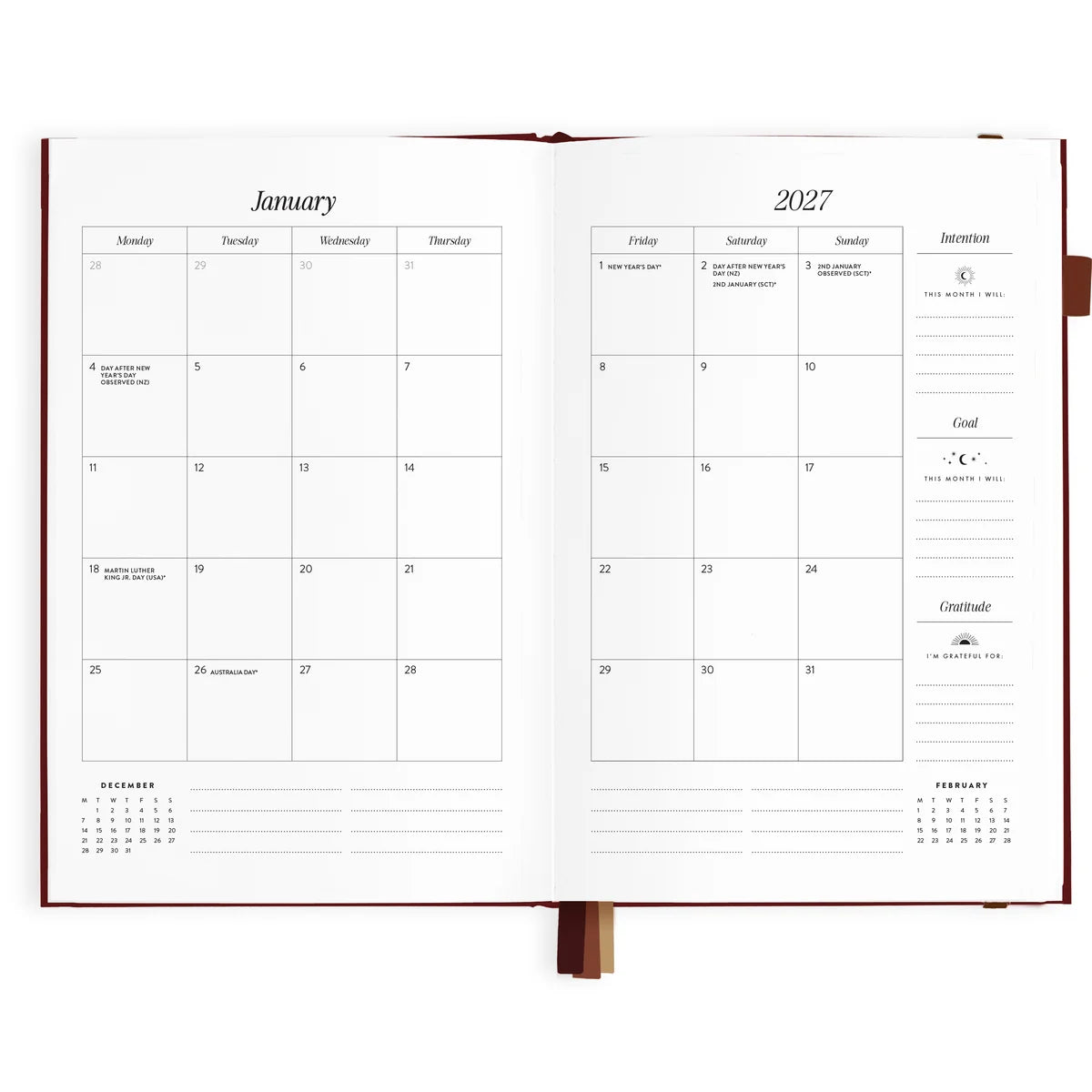 Fox & Fallow 2027 A5 Horizontal Planner - Cherry