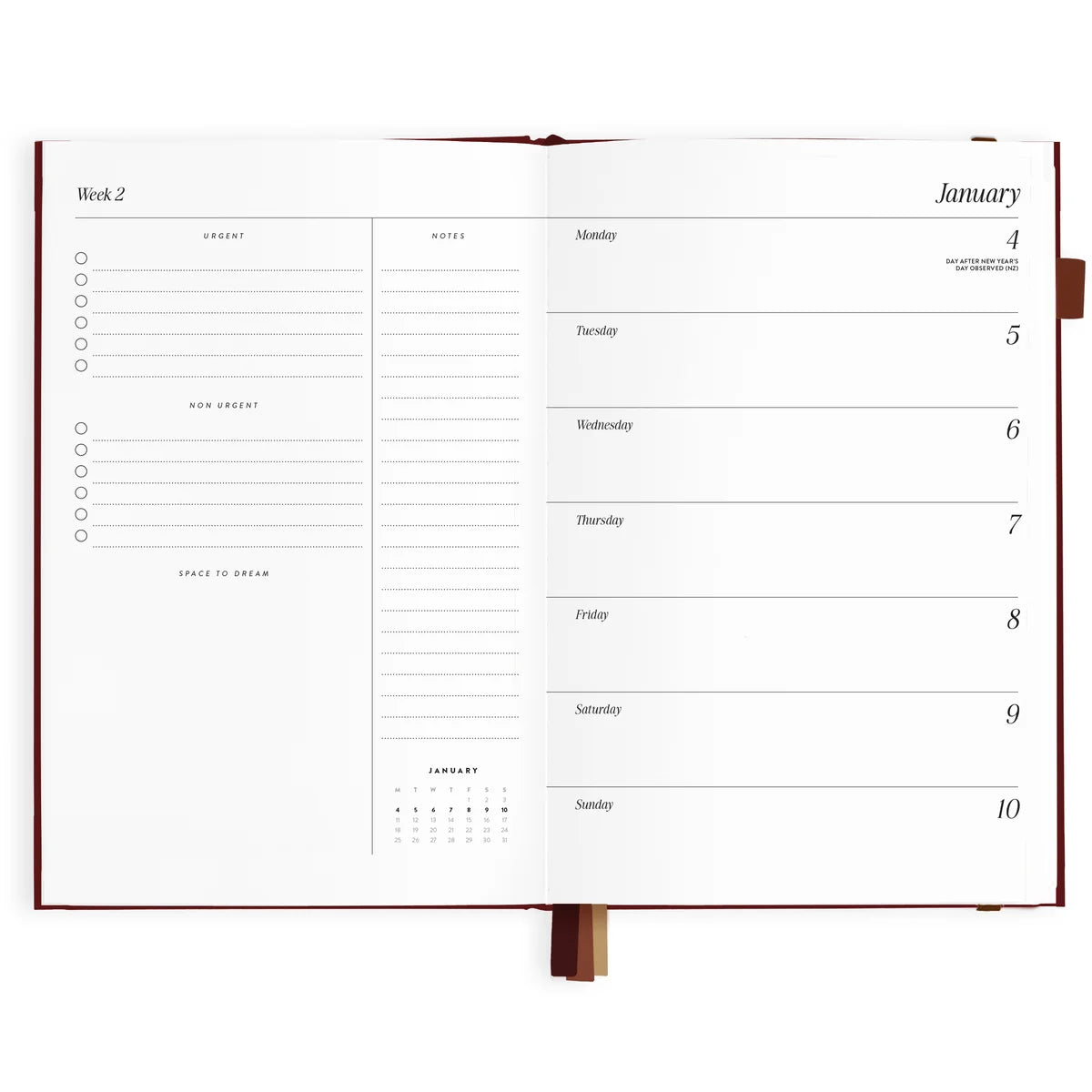 Fox & Fallow 2027 A5 Horizontal Planner - Cherry