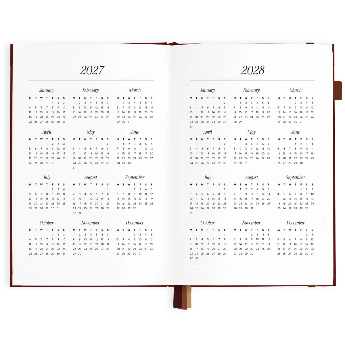 Fox & Fallow 2027 A5 Horizontal Planner - Cherry