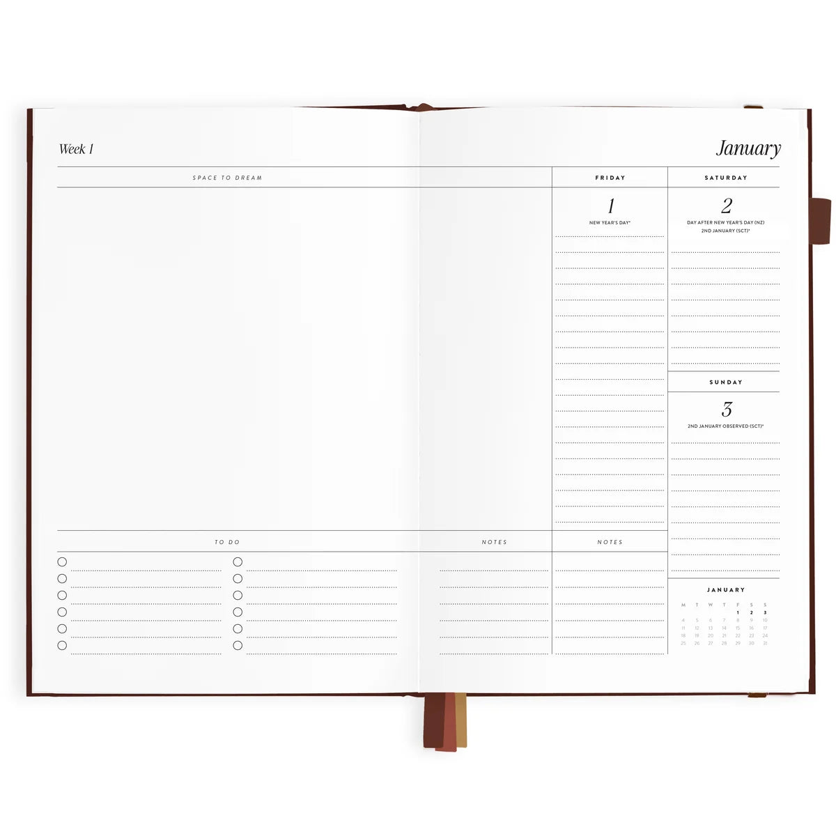 Fox & Fallow 2027 A5 Vertical Planner - Chocolate