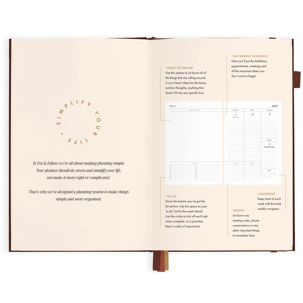 Fox & Fallow 2027 A5 Vertical Planner - Chocolate